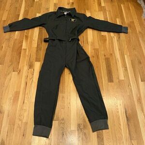 Tipsy Elves Maverick Flight Suit Jumpsuit Olive Green Top Gun Costume Large